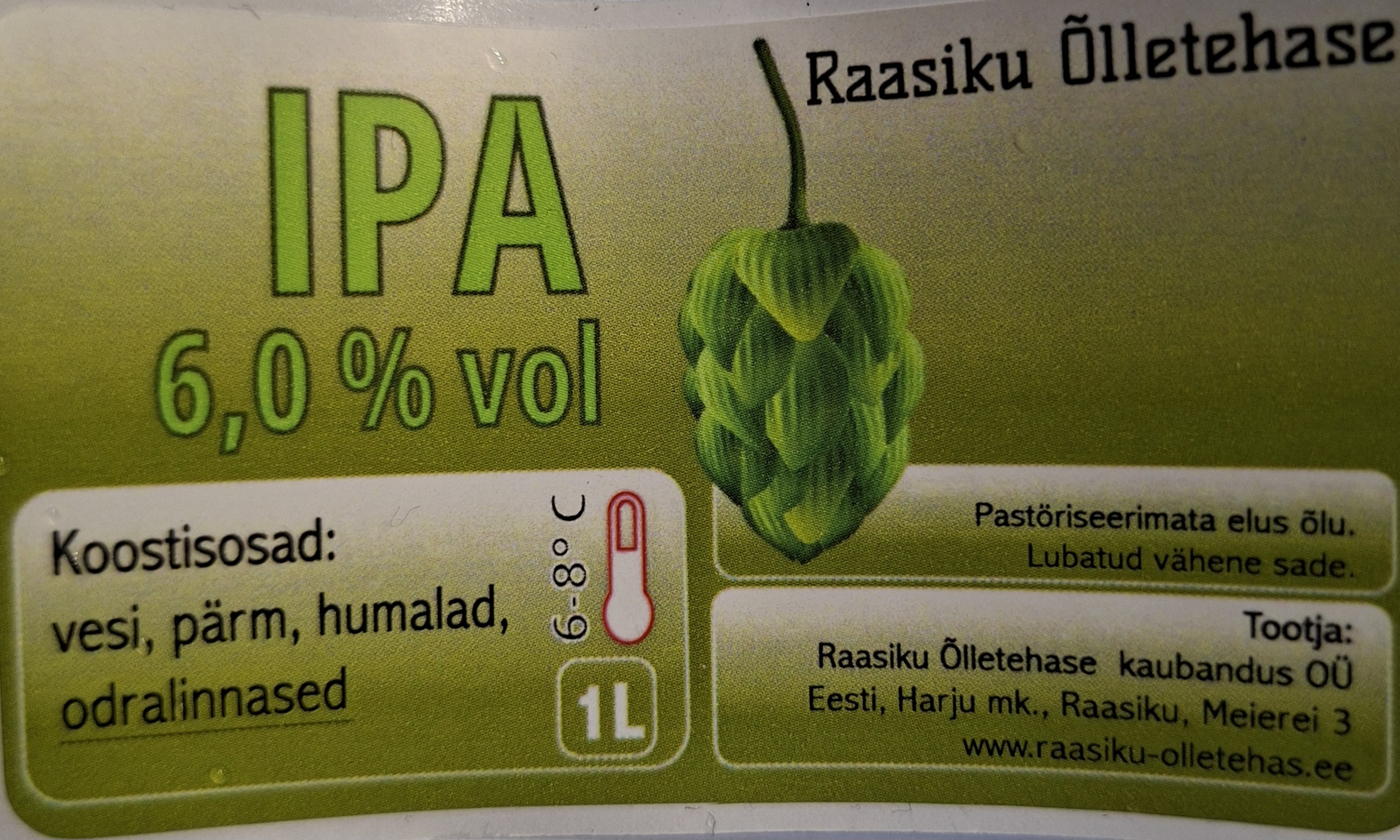 Raasiku IPA 0.4L